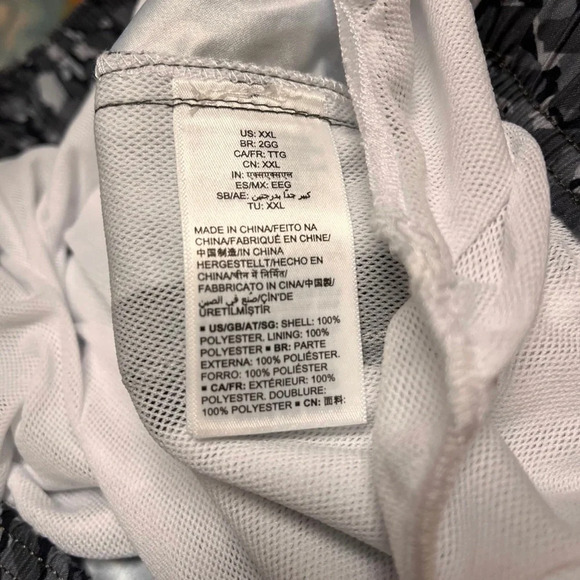 Amazon Essentials Men's Quick-Dry Lined Swim Trunks - Size XXL -  Gray & White - Picture 4 of 7